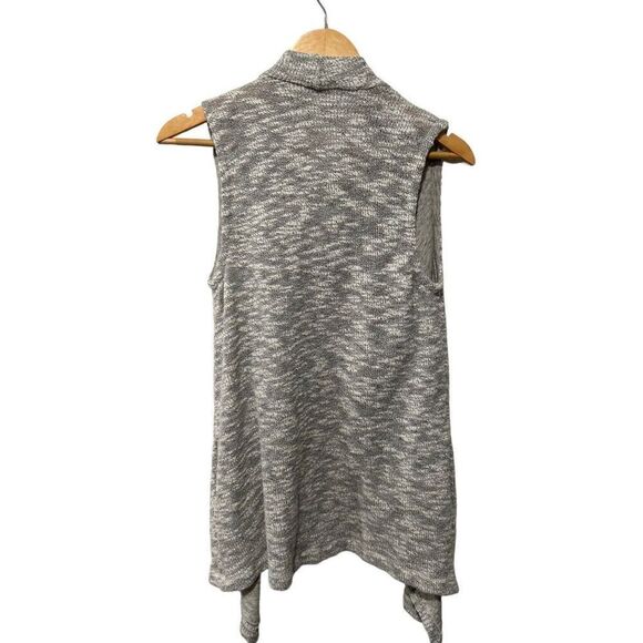 Splendid Chalet Mixed Media Sleeveless Cardigan Heather Natural Gray Size small - Picture 5 of 9